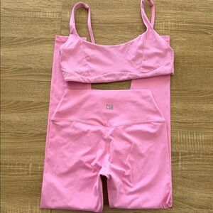 CSB Women's Pink Sports Bra and Leggings Set